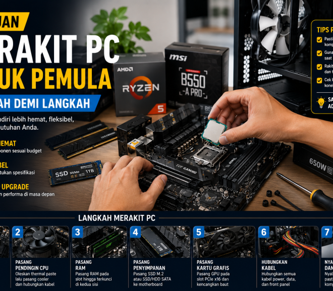Panduan Merakit PC untuk Pemula Langkah demi Langkah